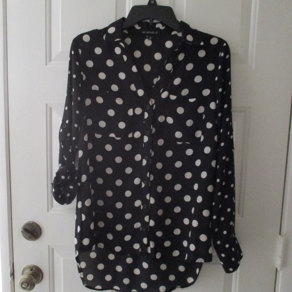 MY MICHELLE Polka Dot Tunic - Medium - Picture 1 of 7